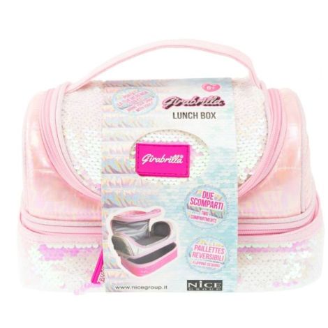 Lunch box Girabrilla ,   cutie termica matlasata cu paiete reversibile si interior impermeabil - imagine 7